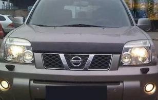 Дефлектор капота (мухобойка) Nissan X-Trail T30 2001-2007 (Ниссан ИксТрейл) SIM